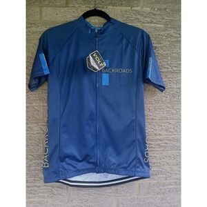 NWT Volt Cyclewear Women's Blue Backroads Cycling Shirt Sz M